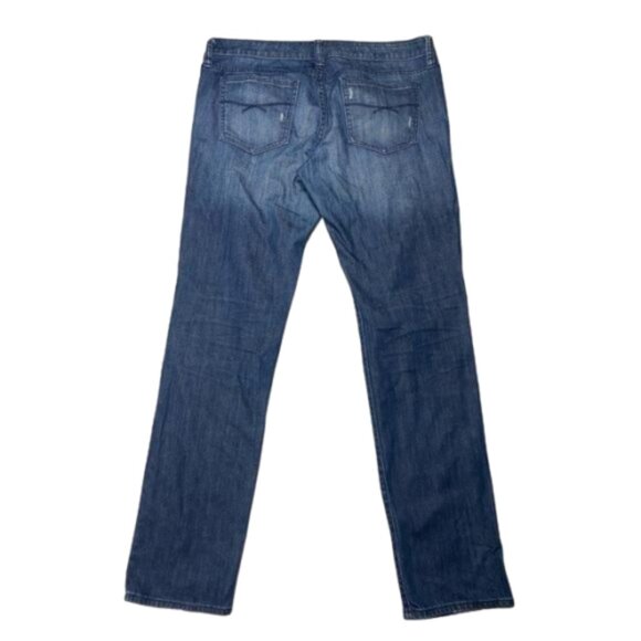 Gap 1969 Always Skinny Dark Wash Lightly Distressed Jeans Size 31/12R #1145 - Picture 4 of 11